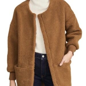 Madewell Women's Brown Teddy Coat